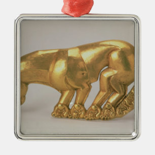 Shield emblem in the form of a panther metal ornament