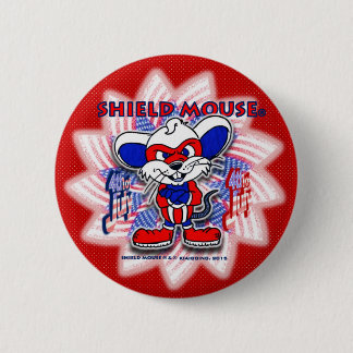 SHIELD MOUSE Happy July 4th. 2015 (Red) Button