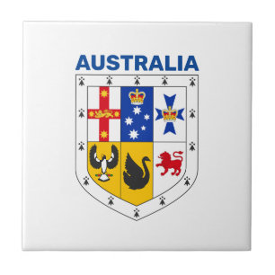 Shield of arms of Australia Tile
