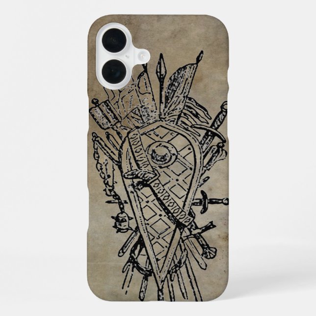 Shield of Swords Faux Leather iPhone Case (Back)