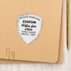 SHIELD PATCH avec NOM ROCKER Cadeaux personnalisés