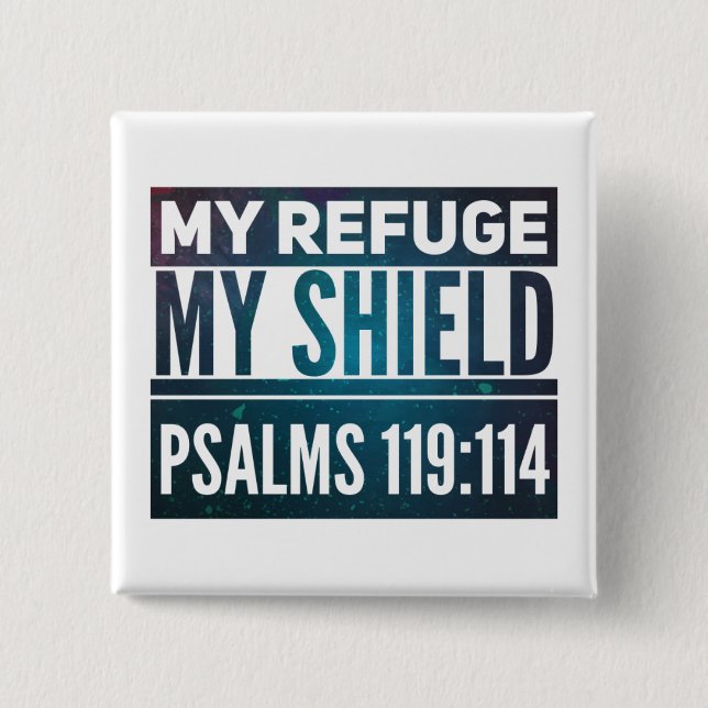 Shield- Square Button Pin (Front)