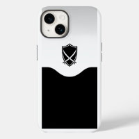 Shield with Crossed Swords Silver and Black