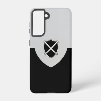 Shield with Crossed Swords Silver and Black Samsung Galaxy Case