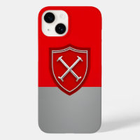 Shield with on Crimson and Silver Grey Backdrop
