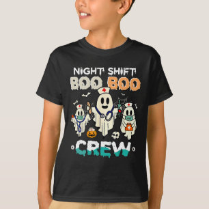 Shift Boo Boo Crew Nurse Ghost Halloween Nurses Rn T-Shirt