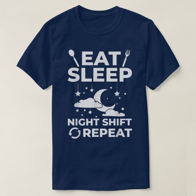 Shift Work Night Job Worker Midnight Funny Coffee2 T-Shirt (Design Front)