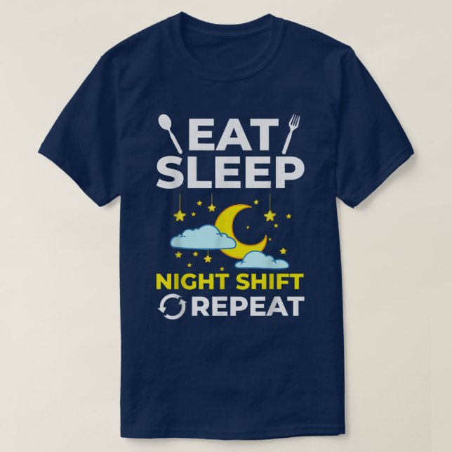 Shift Work Night Job Worker Midnight Funny Coffee  T-Shirt (Design Front)