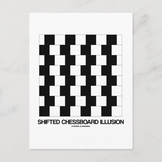 Shifted Chessboard Illusion (Optical Illusion) Postcard (Front)