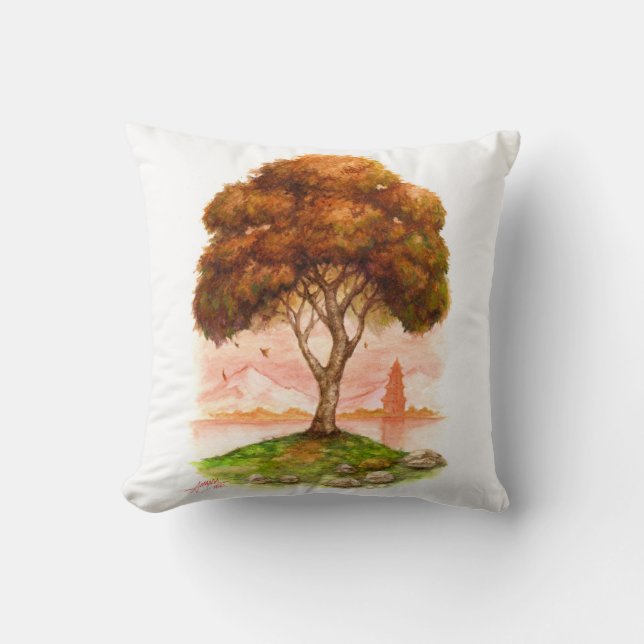 Shifting Seasons Throw Pillow (Front)