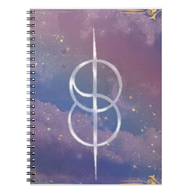 shifting symbol in the clouds  notebook (Front)
