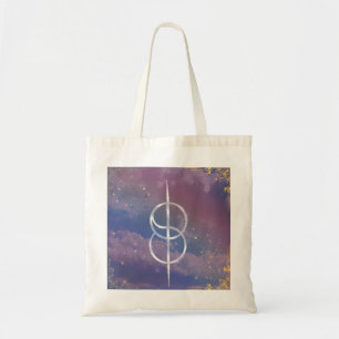 shifting symbol in the clouds  tote bag
