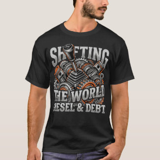 Shifting The World Diesel And Debt Trucker Gift T-Shirt
