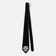 Shih cravate noir et blanc de Tzu de bruit d'art