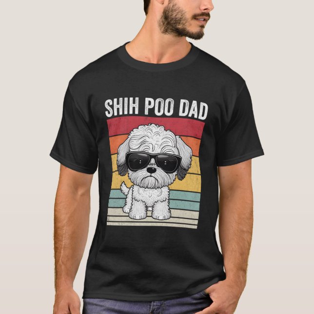 Shih Poo Dad Vintage Shih Poo T-Shirt (Front)
