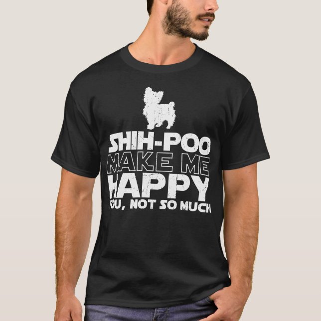 Shih-Poo me font le T-shirt heureux (Devant)