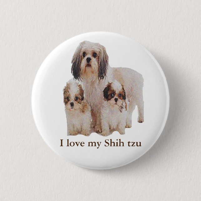 Shih-tsu 2 Inch Round Button (Front)