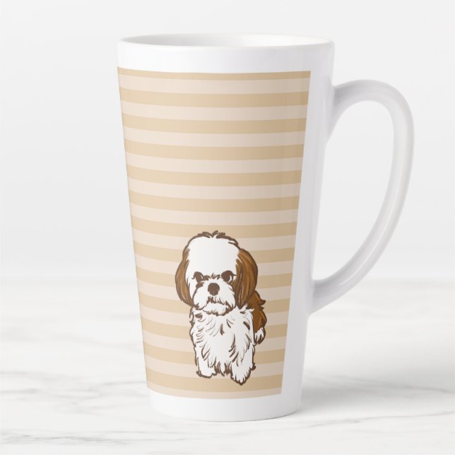 shih tsz dog latte mug (Right)