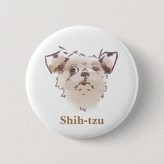 Shih-tzu 2 Inch Round Button