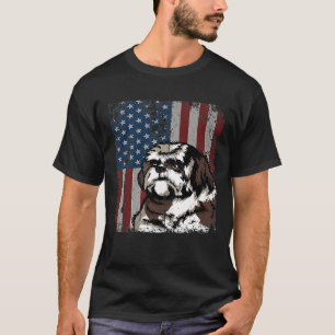 Shih Tzu American Flag Patriotic Shih Tzu Owner T-Shirt