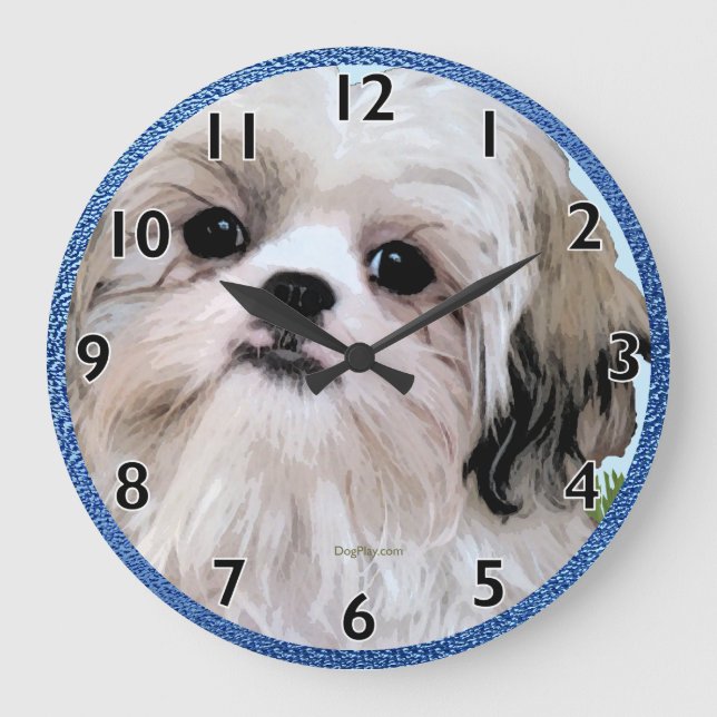 Shih Tzu Art Clock (Front)