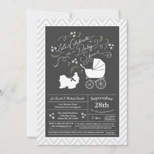 Shih Tzu Baby Shower Gender Neutral Invitation