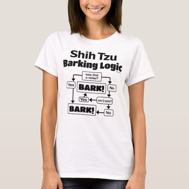 Shih Tzu Barking Logic T-Shirt (Front)
