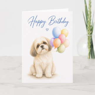 Shih Tzu Birthday Card
