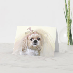Shih Tzu Bride Card