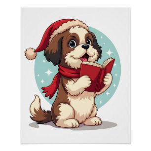 Shih Tzu Carol Singer Poster
