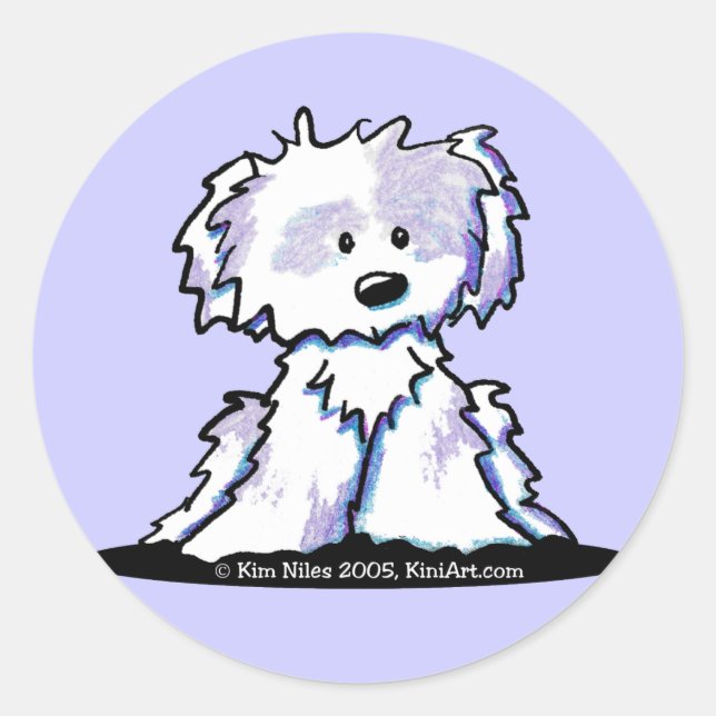 Shih Tzu Cartoon Sticker (Front)