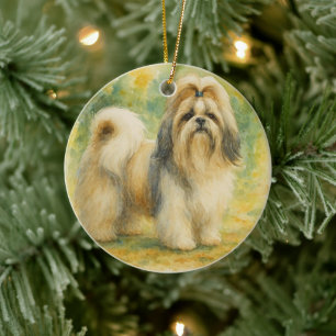 Shih Tzu Ceramic Ornament