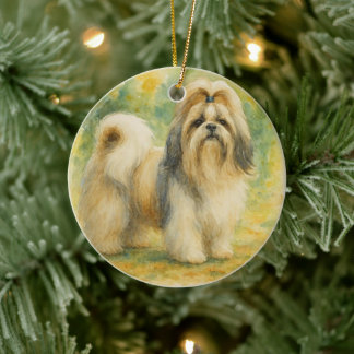 Shih Tzu Ceramic Ornament