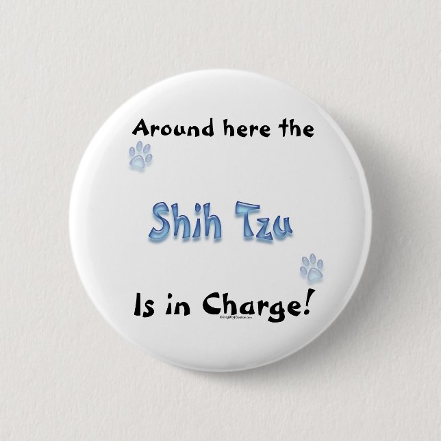 Shih Tzu Charge - Button (Front)