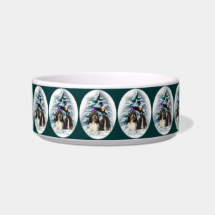Shih Tzu Christmas Bowl