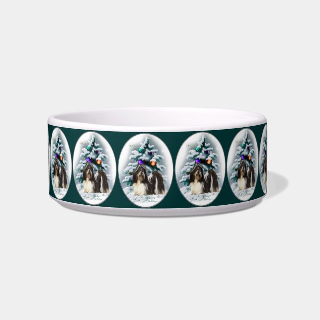 Shih Tzu Christmas  Bowl (Front)