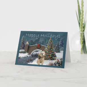 Shih Tzu Christmas Card Evening