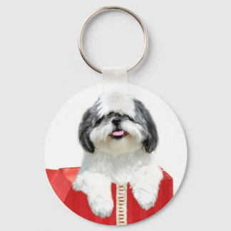 Shih Tzu Christmas gift Keychain
