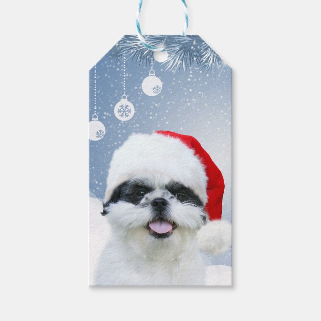 Shih Tzu Christmas Gift Tags (Front)
