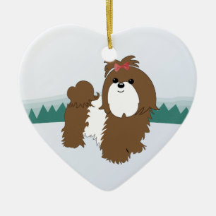 Shih Tzu Christmas Ornament