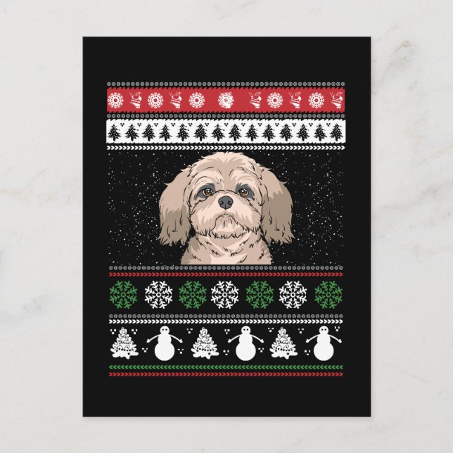 Shih Tzu Christmas  Postcard (Front)