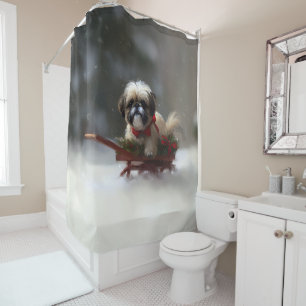 Shih Tzu Christmas snow winter