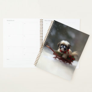 Shih Tzu Christmas snow winter Planner