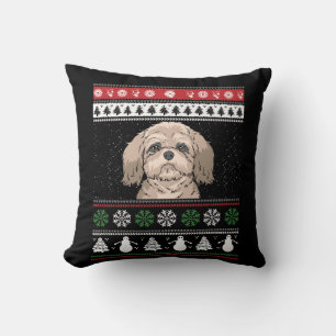 Shih Tzu Christmas  Throw Pillow