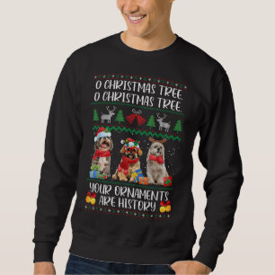 Shih Tzu Christmas Ugly Sweater Shih Tzu Tree Ligh