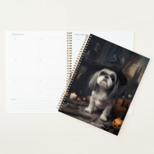 Shih Tzu Citrouilles Halloween effrayant