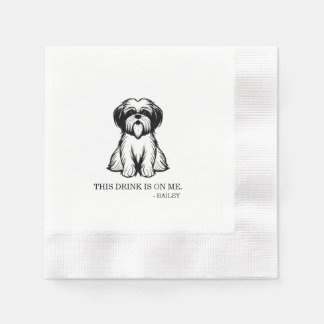 Shih Tzu Cocktail Napkin