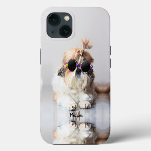Shih Tzu Cool fun cute Photo Custom Monogram iPhone 13 Case