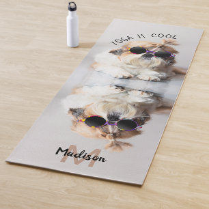 Shih Tzu Cool fun cute Photo Custom Monogram Yoga Mat