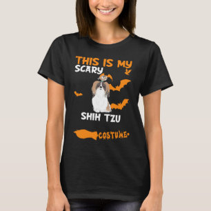 Shih Tzu Costume Halloween Lazy Scary Dog T-Shirt